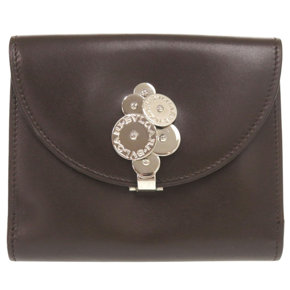 Bulgari Cycladi Leather Brown Bi-fold Wallet 0259BVLGARI